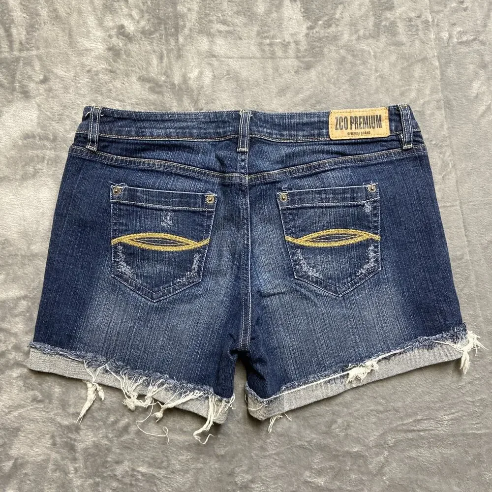 ZCO Premium‎ Cuffed Denim Shorts Women’s Size 13 Blue Denim